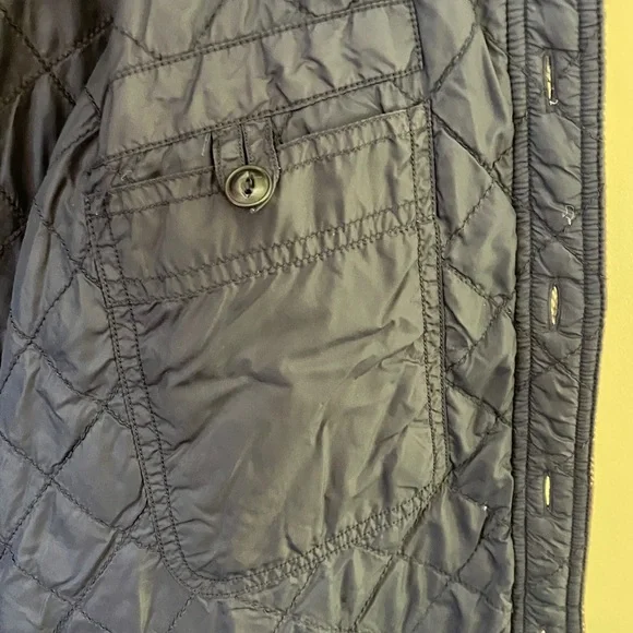 GANT Campus Flannel Over-Shirt w/ Quilted Lining Navy and White Plaid Men’s M - Picture 6 of 10